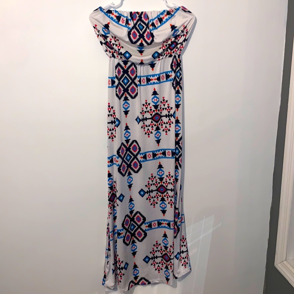 Printed colorful maxi dress